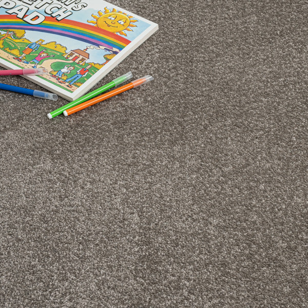 Beige Grey Belton Feltback Twist Carpet Clearance