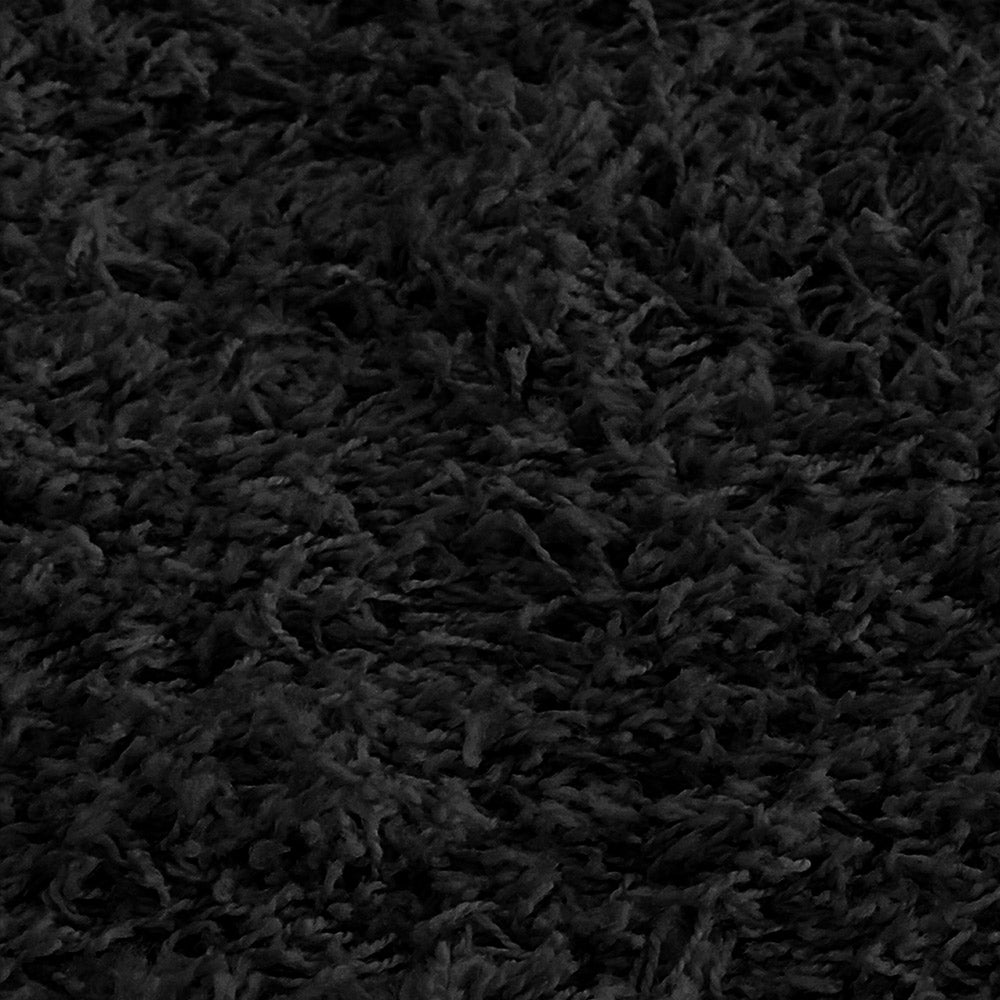 Libra Coin Rug Black Libra Shaggy Rug | Shaggy Rugs Online | Online Carpets