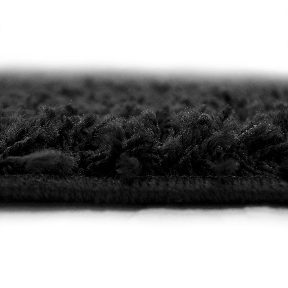 Libra Coin Rug Black Libra Shaggy Rug | Shaggy Rugs Online | Online Carpets