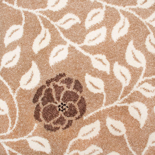 Beige Brown Flower Castle Wilton Carpet
