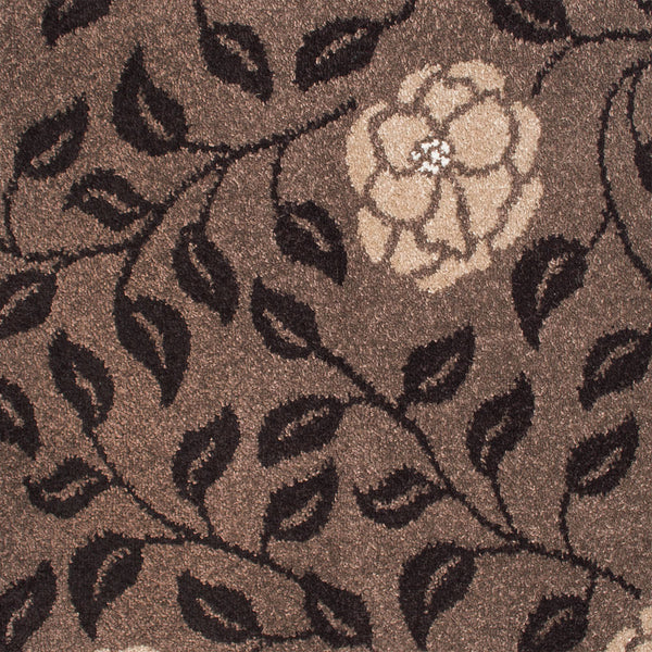 Brown Beige Flower Castle Wilton Carpet
