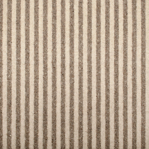 Coffee & Milk Lothian Wool Berber Striped Carpet
