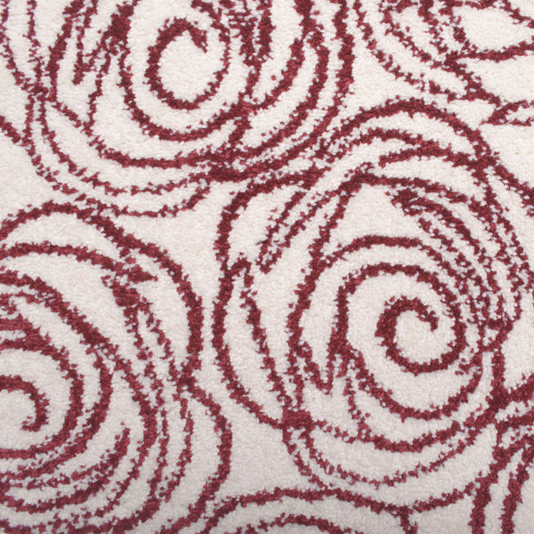 Cream Red Rose Castle Wilton Carpet