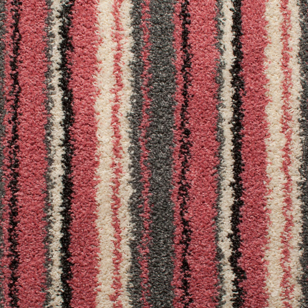 Pink Grey 60 Decorlines Striped Carpet