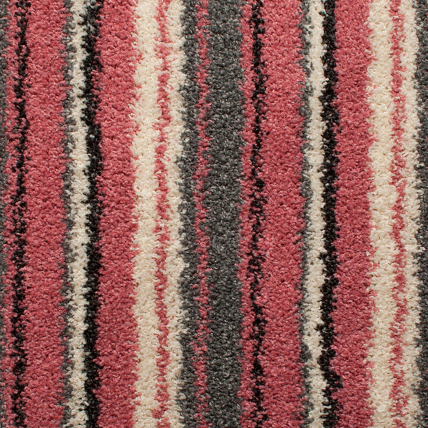 Pink Grey 60 Decorlines Striped Carpet