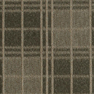 Beige Grey Austin Tartan Loop Feltback Carpet