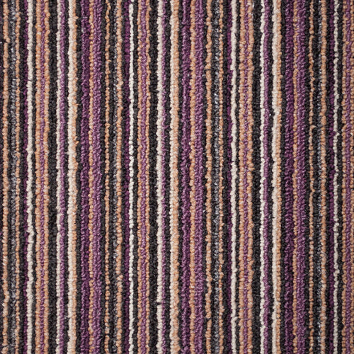 Mauve Milan Loop Striped Carpet
