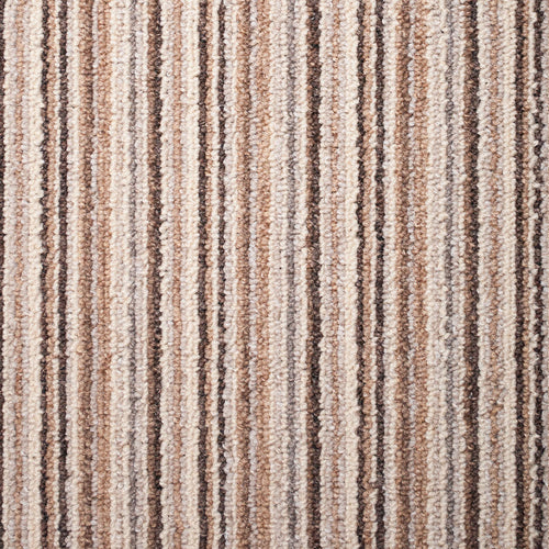Mushroom Milan Loop Striped Carpet
