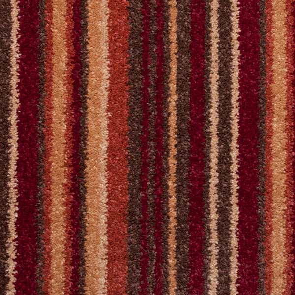 Luxury Stripes 170 Carpet Buy Terracotta, Wine & Browns Striped