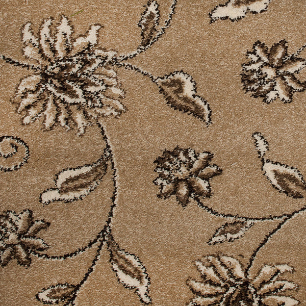 Beige Floral Castle Wilton Carpet