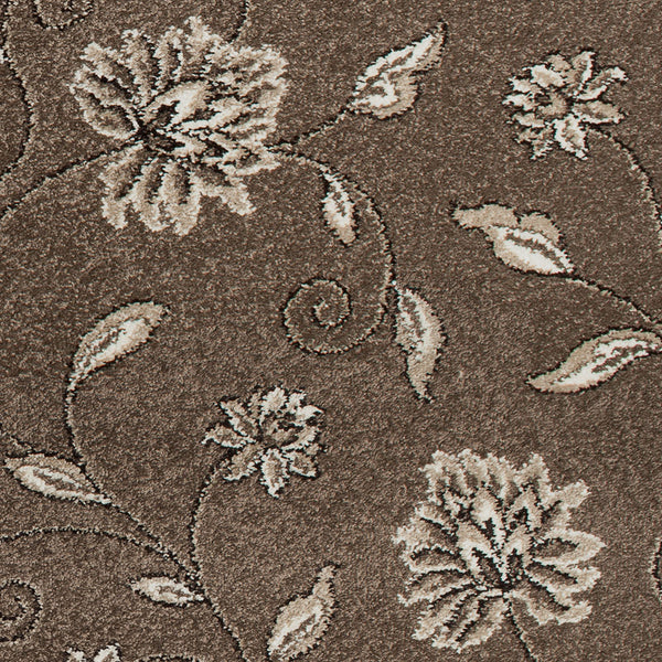 Mocha Floral Castle Wilton Carpet