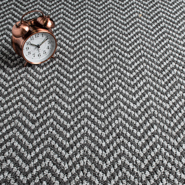 Grey Aztec Herringbone Carpet
