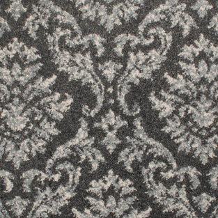 Grey Damask Queensville Wilton Carpet