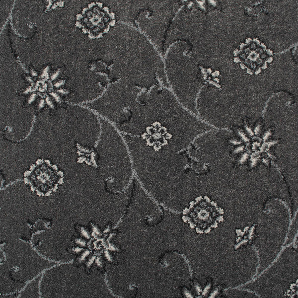 Grey Floral Queensville Wilton Carpet