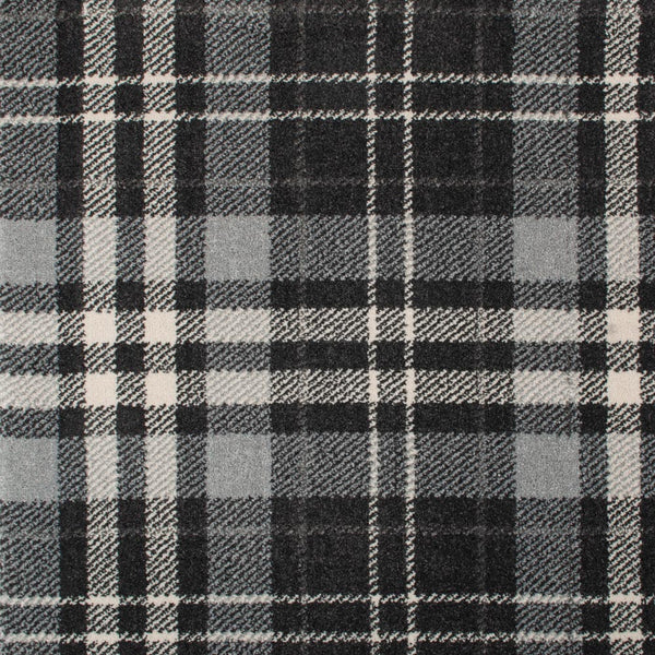Grey Modern Tartan Queensville Wilton Carpet
