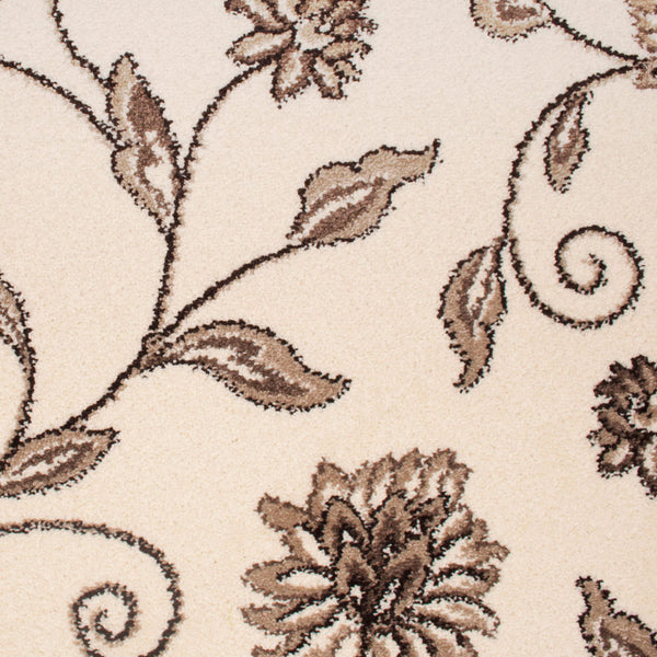 Ivory Floral Castle Wilton Carpet