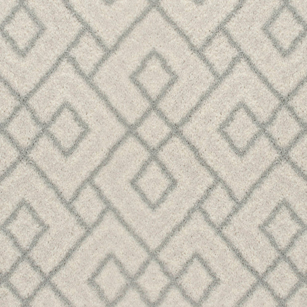 Ivory Grey Geometric Manor Park Wilton Carpet Clearance