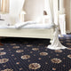 Midnight Blue 2505 30 Medallion Patterned Wilton Wiltax Carpet