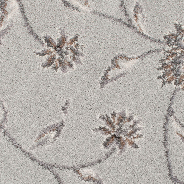 Light Grey Floral Manor Park Wilton Carpet