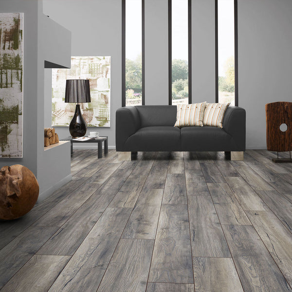 Elegant Dark Grey Laminate Flooring for Timeless Interiors