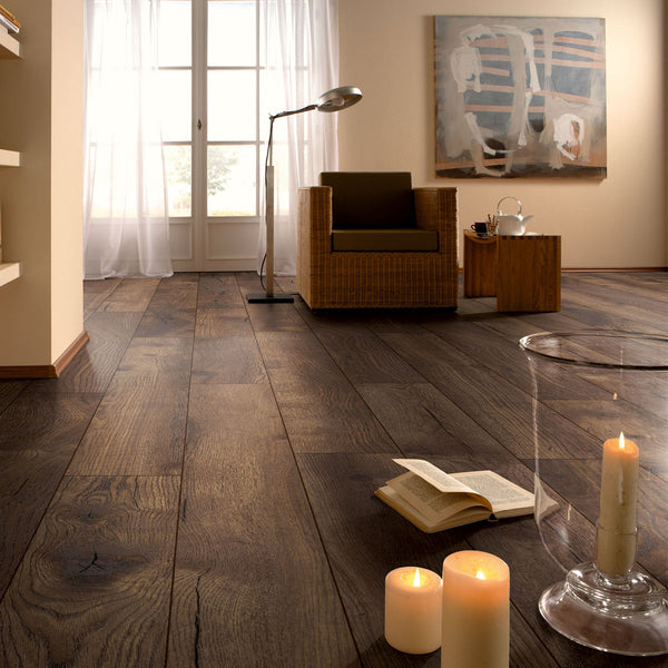 Pettersson Dark Oak Kronotex Villa 12mm Laminate Flooring