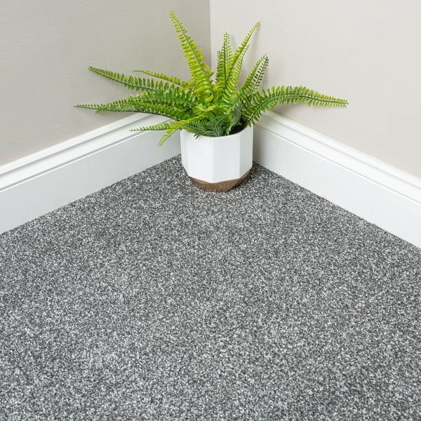 Grey Miro Saxony Feltback Carpet