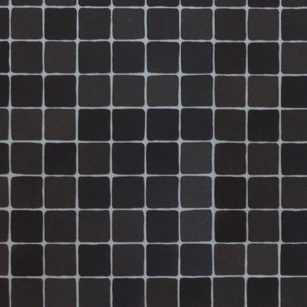 Solid Black Mozaik Vinyl Flooring