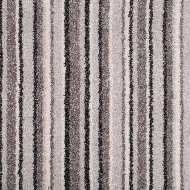 Grey Locks 94 Striped More Noble Saxony Collection Feltback Carpet