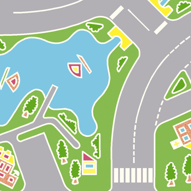 Road Map Design Vinyl Flooring