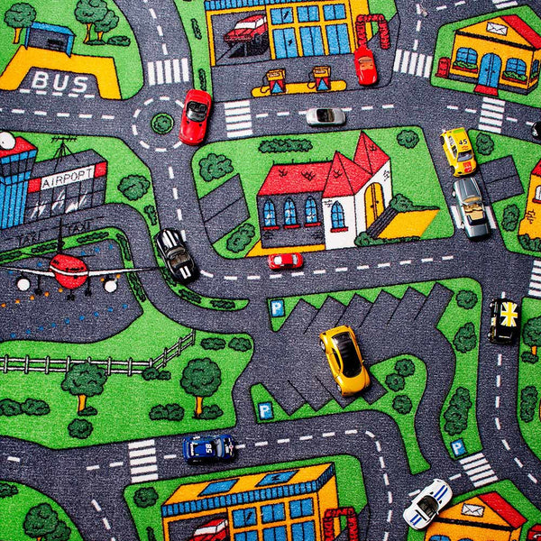 Alfombra educativa de mapa de ciudad de Kid Carpet