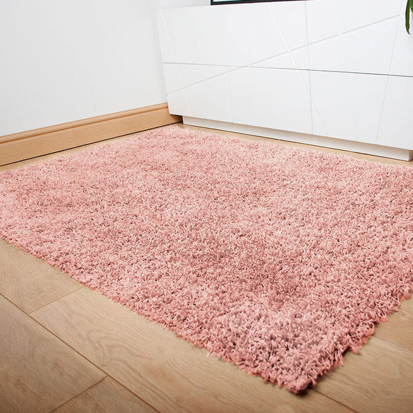 Rose Pink Dominica Shaggy Rug