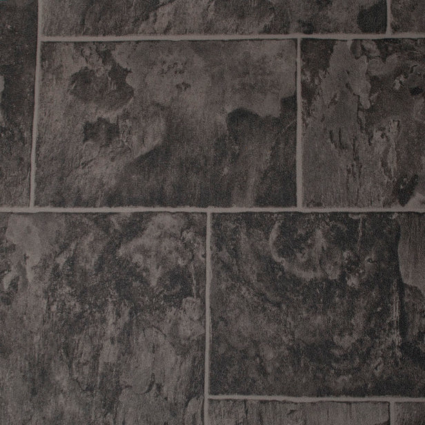 Rustic Slate Dark Black Spirit Stone Vinyl Flooring