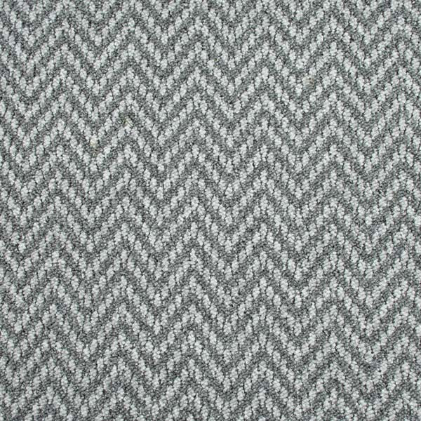Silver Aztec Herringbone Carpet