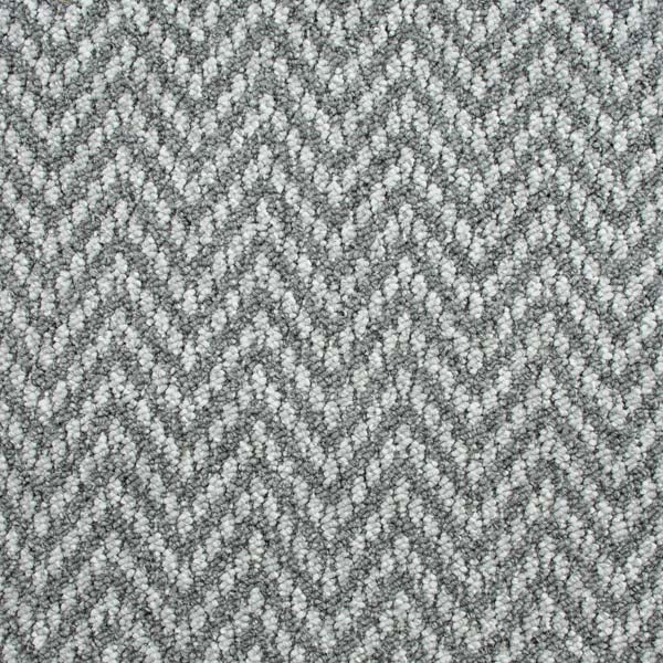 Silver Aztec Herringbone Carpet