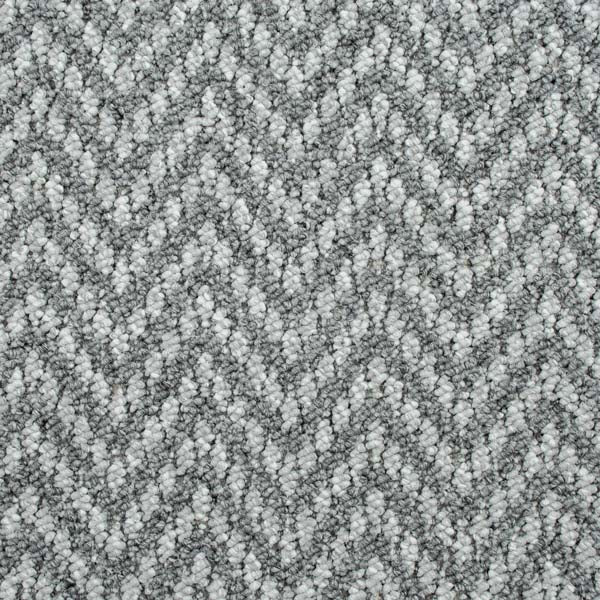 Silver Aztec Herringbone Carpet