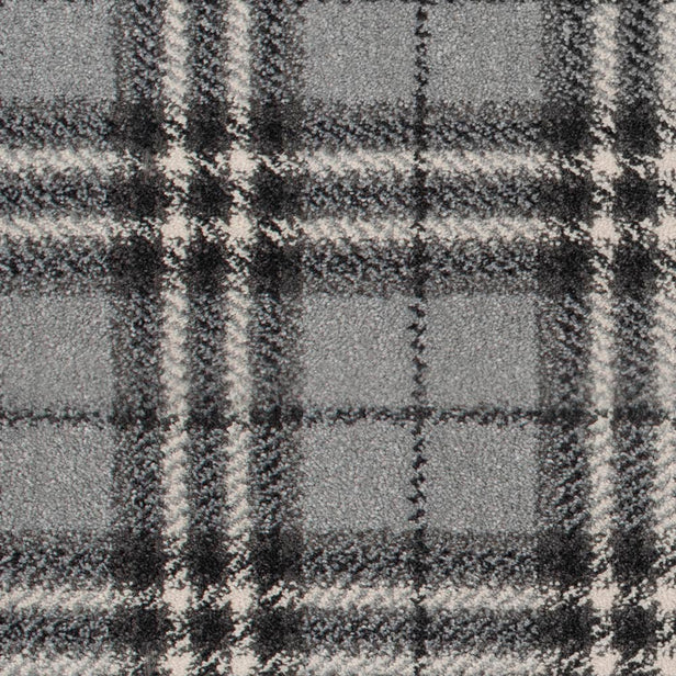 Silver Traditional Tartan Queensville Wilton Carpet