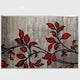 Silver/Red Floral Joy De Lux Rug