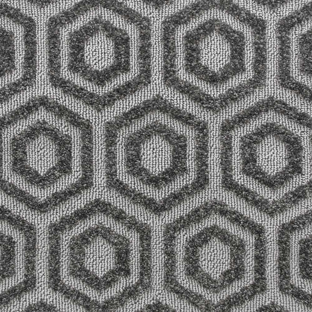 Dark & Light Grey Geometric Structura Carpet