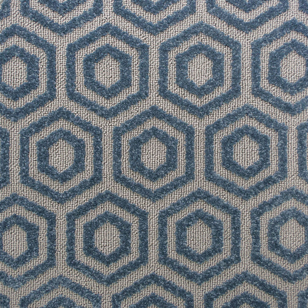 Blue & Grey Geometric Structura Carpet