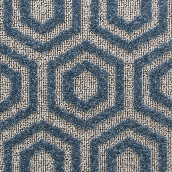 Blue & Grey Geometric Structura Carpet