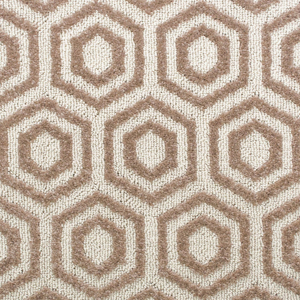 Beige & Cream Geometric Structura Carpet