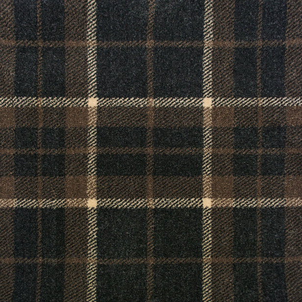 Dark Grey Brown 22 Tartan Wilton Carpet
