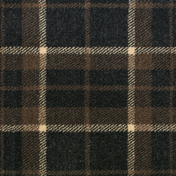 Dark Grey Brown 22 Tartan Wilton Carpet